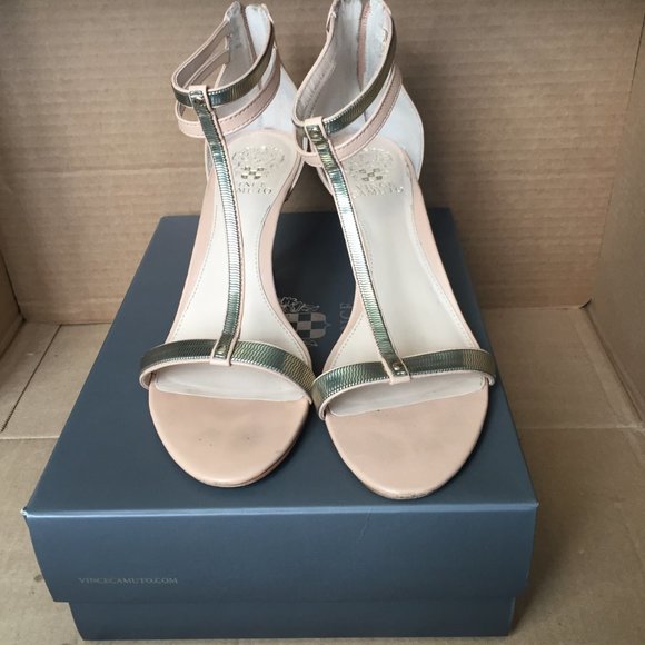 Vince Camuto Makoto Women Open-Toe Leather Heel - Picture 3 of 7